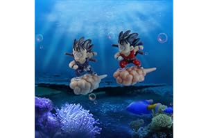 tshy Lot de 2 décorations d'aquarium en résine style paysage de dragon ball Goku flottant pour aquarium