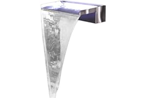 Köhko, cascata “ALBERTA” in acciaio inox V2A, fontana con caduta dell’acqua opaca