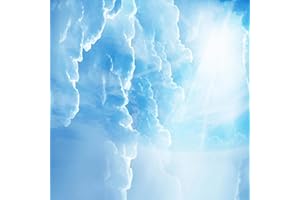 Msrahves Carta Da Parati 3D Cielo blu nuvole bianche sole paesaggio Adesivi Murali Adesivi da Parete Decorazione Murale Camera da Letto Soggiorno Dormitorio Adesivo da Parete 3D murale decorazione