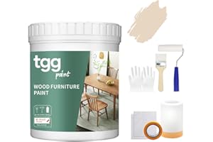 tgg Wood Paint Legno Mobili Vernice, 35Oz/1KG Semi-Lucida Legno Superfici Armadietti Controsoffitti, vernice legno Vernice Base D'acqua per Mobili Vernice Per Legno Adatto per legno (1000ml, Ambra)