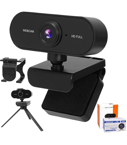 Webcam USB Glowster HD 720p - Résolution 1280x720, Plug And Play - Pour Visioconférence, Streaming, Télétravail