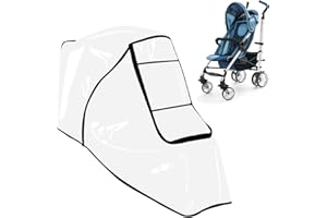 NAAPESI Universal Regenschutz für Kinderwagen, Transparenter Kinderwagen Regenschutz, Buggy Regenschutz, Regenverdeck Kinderwagen, Gute Luftzirkulation, Rain Cover für Buggys und Sportwagen