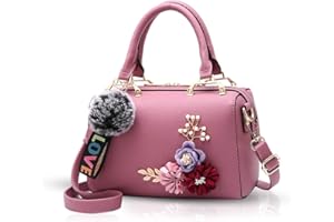 NICOLE & DORIS Nouveau sac à main pour femme sac à main sac floral sacs à bandoulière avec pompon pendentif