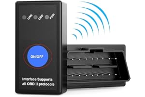 NK Strumento Autodiagnosi OBD Code Lettore - per Auto, Interruttore ON/off, Rilevatore di Problemi, Facile da Installare e Utilizzare, Bluetooth 4.0 (Compatibile con Android e iOS)