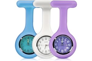 SibyTech Montre d'infirmière en Silicone avec Broche/Clip, Design de contrôle des infections, Soins de santé, infirmière, médecin, ambulancier, médecin, ambulancier…