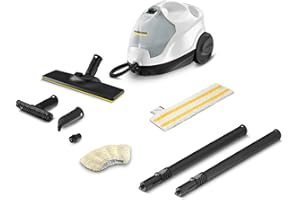 Kärcher Nettoyeur Vapeur SC 4 EasyFix Blanc, Pression Vapeur : 3,5 bar, Puissance : 2000 W, Surface : 100 m², Système 2 Réservoirs : 0,5l+0,8l, avec Kit de Nettoyage de Sol & Buses