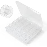 Bobbins Sewing Machine, 25 Pieces Sewing Accessories with Transparent Box, Reusable Plastic Thread Bobbins