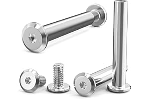 ORTAVA 10 Sztuk Śrub Łączących M6, Łączniki Meblowe M6x30(10x Śruby Meblowe, 10x Śruby Tulejkowe), Stal Nierdzewna A2 V2A, Śruby Łączące Meble, Szafki, Deski Drewniane