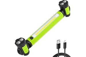 ‎CT CAPETRONIX Arbeitsleuchte, 2500lm Helle LED Motorraumleuchte, 5200 mAh Wiederaufladbare Magnetische Motorhaubenleuchte mit Haken, Kabelloses Tragbares Arbeitsstrahler für Motorhaube/Garage/Werkstatt Luz