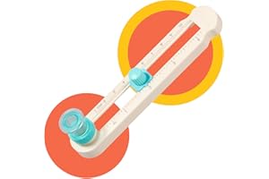 Poraceous Taglierina Circolare per Carta, Taglierina Circolare Regolabile, 360°Trimmer Rotante, Diametro di 2-20 cm, per Cartoncini Fai-da-Te, Carta, Foto, Paper Artigianale e Etichette (Bianco)