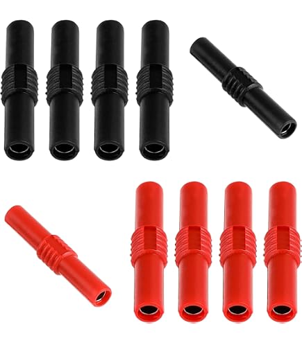 20 Stück Bananenstecker 4mm, Schraubbar, Vernickelt – 20A, Für Lautsprecherkabel, HiFi, AV-Receiver (Schwarz & Rot)