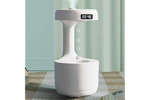 TOPQYY 2023 NEW Ultraschall Luftbefeuchter mit Anti Schwerkraft Wassertropfen, Top Füllung Auslassdüsen Luftbefeuchter für Babys und Pflanzen, Ultraleiser Nano-Nebel Diffusor, ätherisches Öl