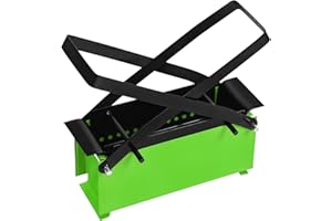 VA-Cerulean Papierpresse aus Stahl, Manuell Papierbrikettpresse DIY Recycling Zeitung, Brikett Drücken von Altpapier in Ziegel zum Heizen Kaminofen(Grün)