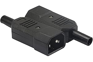 CERRXIAN IEC C14 wtyczka do czajnika, odpowiednia do zasilaczy, urządzeń gospodarstwa domowego, urządzeń gospodarstwa domowego, itp.