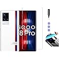 NISHTECH Advanced HD+ Curved UV Tempered Glass Screen Protector Designed for iQOO 8 Pro 5G || Full Screen Coverage with Easy Installation Kit (Anti-Scratch)