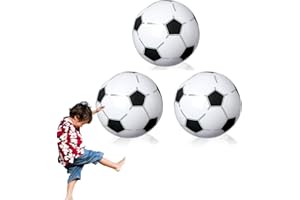 Norhogo Wasserball aufblasbar, Wasserspielzeug, 30 cm Robuster Aufblasbarer Ball Fußbälle für Pool Fußball Wasserball für Sommer Strand Schwimmen Pool Sport Spiel Party Supplies SChwarz-3