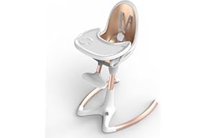 Hot Mom chaise haute pour bébé, chaises pour enfants pivotantes, pour enfants à partir de 6 mois, 2023 NOUVEAU (blanc)