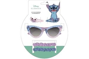 CERDÁ LIFE'S LITTLE MOMENTS Set de beauté pour enfants Stitch - Bleu et rose - Set complet - comprend des lunettes de soleil, 2 épingles à cheveux et 2 pinces à cheveux - Produit Original Fabriqué en Espagne