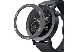 Blueshaweu Compatible for CMF Watch Pro 2 Bezel Ring, Stainless Steel Bezel Ring Adhesive Cover Anti Scratch & Collision Protector CMF Watch Pro 2 Smartwatch (Gray&Green)