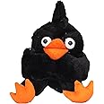 Tickles Standing Angry Bird Cartoon Character Soft Stuffed Plush Toy for Kids Birthday Gifts (Color: Black Size: 30 cm)