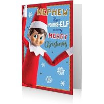 Elf On The Shelf Weihnachtskarte Für Neffen – Offiziell Lizenziert, 22,9x15,2 Cm, Mit Umschlag