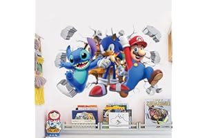 LXJYMFZI 3D Cartoon Wall Stickers Boys Girls Wall Decal Self-Adhesive Wall Sticker for Bedroom Living Room Hotel Decor Size：（40X60cm）