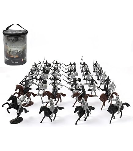 Château Médiéval Jouet - Figurines Chevaliers - Set Guerre Ancienne - Enfant