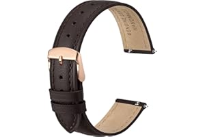 Anbeer Cinturino piatto sottile elegante in vera pelle,Cinturino di ricambio a sgancio rapido per le donne, scelte di dimensioni multiple