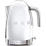 Smeg, Bollitore Temperatura Variabile KLF04SSEU 1,7L, Più Livelli di Temperatura, Filtro Anticalcare Lavabile, Autospegniment