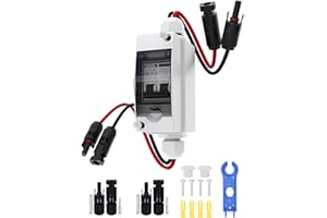 DIHOOL Interruptor de desconexión en miniatura del disyuntor de DC 12V-400V con la caja IP65 Asegurar para MCB solar Plug-and-Play (1S 30A)