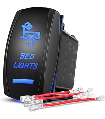 Nilight 8pcs 12v 20a Round Blue Toggle Led Rocker Switch On- | Meses - View #2