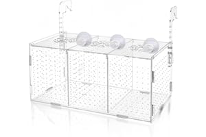 DEAUTIE Aquarium Spawning Box, Acrylic Fish Breeding Box, Breeding Box, Aquarium, Incubator for Fish, Highly Transparent Fish Tanks for Breeding, Insulation and Feeding (30 x 15 x 15 cm)