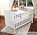 PENELOPE LUXURY COT BED-SAFETY SPRUNG MATTRESS-COT TOP CHANGER - WHITE