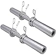 MAXSTRENGTH X Max Strength Chrome Olympic Dumbbell Bar Gym Workout Weightlifting Bars Dumbell 1 Pair With Spring Locks