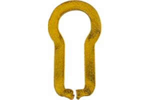 UNIQANTIQ HARDWARE SUPPLY Cast Brass Decorative Keyhole Insert Liner | 5/8" H x 5/16" W | Keyhole Cover Escutcheon Plate for Cabinet Door, Dresser Drawers, Desk | Antique, Modern Furniture Hardware | E-1D