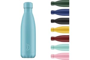 Chilly's Borraccia Acciaio Inox ed Riutilizzabile - Ermetica, Non Traspirante - Pastel - all Blue, 500ml