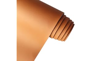XHT Cuir synthétique lisse et doux uni 30 x 135 cm pour coudre des articles de bricolage tels que des vêtements et des sacs en cuir (marron clair)