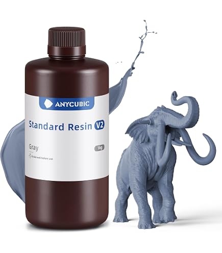 ANYCUBIC imprimante 3D résine Rapide LCD photopolymérisant UV 405nm résine photopolymère Standard pour l'impression 3D (Beige, 1000g