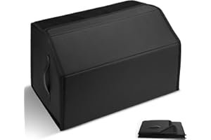 FAELNK Auto Kofferraum Organizer Wasserdicht Kofferraumtasche Kofferraum Box Faltbare Leder Aufbewahrungsbox 45x30x28cm Kofferraumbox Camping Organizer, Haushaltsklassifikationsbox mit Fächern
