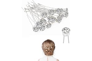 Derbway 20PCS Épingles à Cheveux en Cristal, Pinces à Cheveux en Strass de Mariage Accessoires de Cheveux de Mariée en Forme de U épingle à Cheveux Diamant