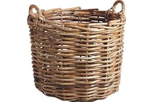 AUBRY GASPARD - Maxi Cache Pot Tressé en Rotin Poelet - Taille 1 - Ø 50 cm - Hauteur 50 cm - Poids 2 kg - Design Élégant et Naturel - Idéal pour Décoration Intérieure et Plantes d'Intérieur