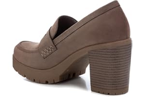 REFRESH 171265 Mocassino Donna con Tacco Alto in Eco Pelle Marrone