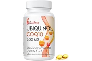 ‎GOZITEPE Ubiquinol CoQ10 600 mg Weichkapseln mit Omega 3, 6, 9 und Vitamin E (60 stück (1er Pack))