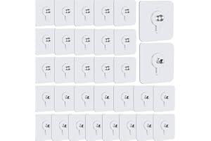 FYGUARD 30 Stück Bilderhaken Selbstklebend, Klebehaken Transparent Klebeschrauben Bildaufhänger Selbstklebend Wandhaken ohne Bohren für Bild Poster Foto Gemälde Regal