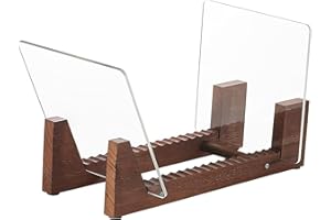 FEIONE Schallplattenständer für 50 LPs/7"/12" Massivholz & Acryl-Gehäuse, Schallplatten Aufbewahrung im Vintage Braun, Minimalistischer Design mit Robustem Rahmen, Wohndekor & Display Geeignet