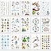 Produktbild SZSMART Weihnachten Temporäre Tattoos Aufkleber, Klebetattoos Wasserdichte Tattoos wie Assorted mit Santa, Bäume, Schneemann, Strümpfe, Elche, Hut, Cane, Glocken, Geschenkboxen, Kränze (Style A)