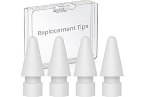 Delidigi 4 Stück Apple Pencil Spitze für Apple Pencil Pro, Apple Pencil 2. Generation/1. Generation und Apple Pencil USB-C, Hochempfindliche Ersatzspitzen und Präziser Steuer Stift Spitzen Zubehör