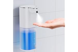 ‎FANTICTAS Fantictas Desinfektionsspender Automatisch, 400ml desinfektionsspender Sensor Wandbefestigung ohne Bohren mit USB Wiederaufladbar,IPX5 Wasserdicht für Bad Toilette Küche und Büro