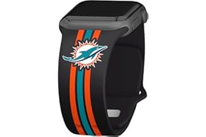 Game Time Miami Dolphins HD Uhrenarmband kompatibel mit Apple Watch