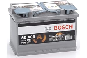 Bosch S5A08 - Batterie Auto - 70A/h - 760A - Technologie AGM - adaptée aux Véhicules avec Start/Stop